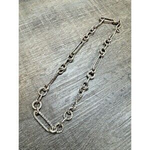 Nice John Hardy Woven Link Necklace Sterling Silver Statement Piece Choker 16”